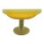 Vintage Canary Yellow Milk Glass Uranium Pedestal Compote For Sale