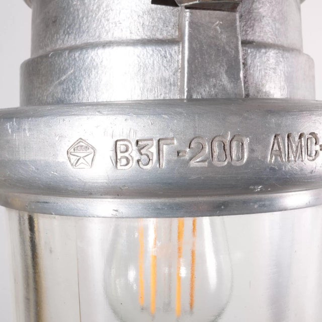 Industrial Explosion Proof Pendant Light with Glass Domes, 1960s For Sale - Image 11 of 12