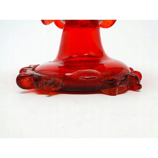 1970s Bowl on Stand from Cracow Glassworks, Poland, 1930s For Sale - Image 5 of 10