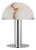 Kelly Wearstler by Visual Comfort Signature Melange 12" Rechargeable Table Lamp in Polished Nickel with Alabaster Shade For Sale