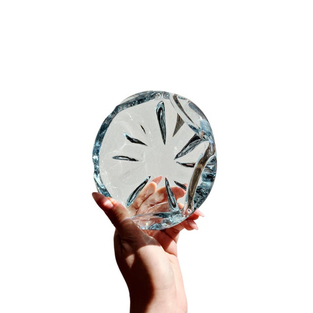 Orrefors Mid-Century Stella Polaris Bowl in Crystal Glass by Vicke Lindstrand for Orrefors,1960s For Sale - Image 4 of 5