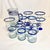Mexican Hand Blown glass is thick and features random bubbles. This is a set of 15 pieces of barware in the traditional...