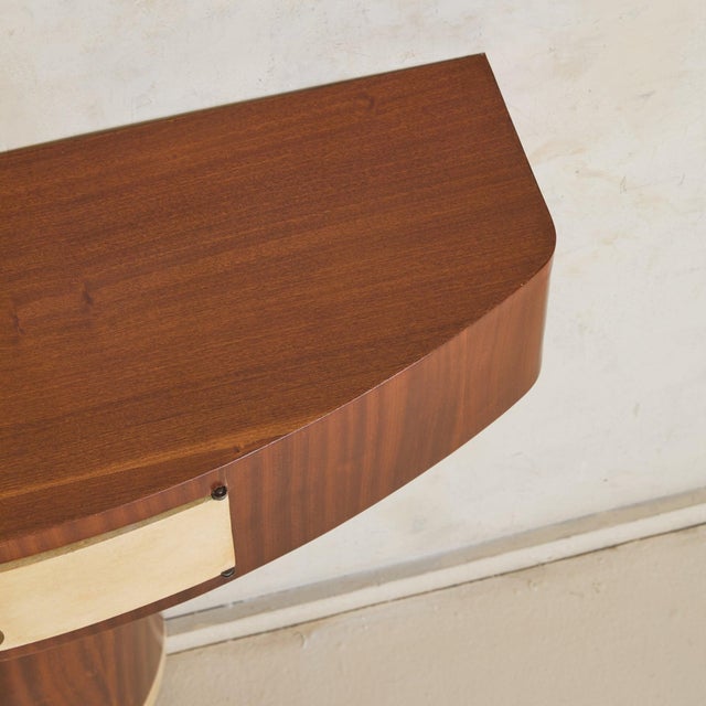 1970s Italian Two-Tone Mahogany Wall-Mounted Console, 1970s For Sale - Image 5 of 11