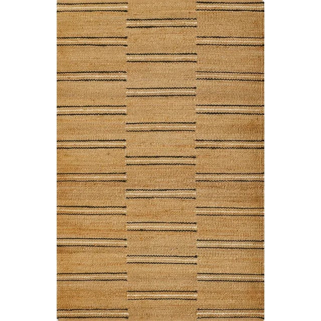 Erin Gates by Momeni Crescent Broken Black and White Stripe Natural Hand Woven Jute Area Rug 8' X 10' For Sale - Image 10 of 10