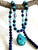Artisan One-of-a-Kind Gemstone Necklace With Vintage Arizona Turquoise, Lapis Lazuli & Blue Chalcedony For Sale - Image 11 of 18
