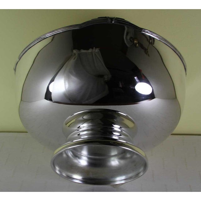 1970’s Vintage/New Silverplate Punch Bowl With Jubilee, Applied Border by Frank Cobb & Co. For Sale - Image 9 of 12