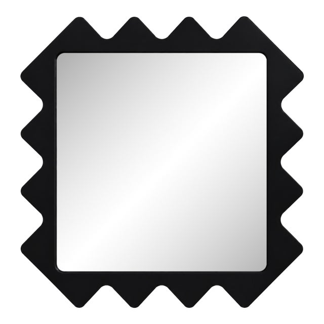 Oberig 44 Decorative Wall Mirror in Black Finish by Oitoproducts For Sale