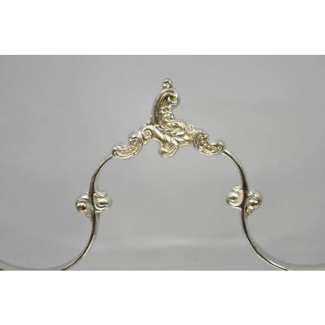 Vintage Godinger Silver Plated 2 Tier Buffet Server High Tea Pastry Plate Stand For Sale In Philadelphia - Image 6 of 18