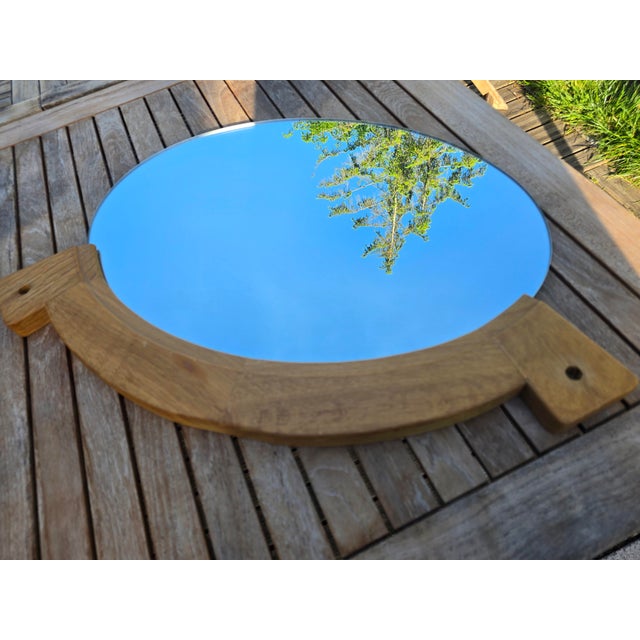 1960s Oval Mirror by Guillerme & Chambron for Votre Maison, 1960 For Sale - Image 5 of 17