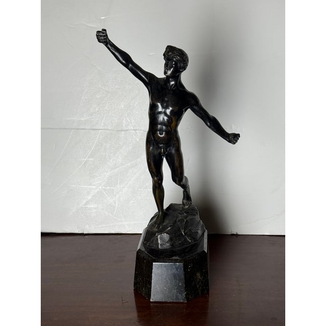 Metal 1900s Bronze Sculpture by German Artist by Schmidt Hofer For Sale - Image 7 of 11