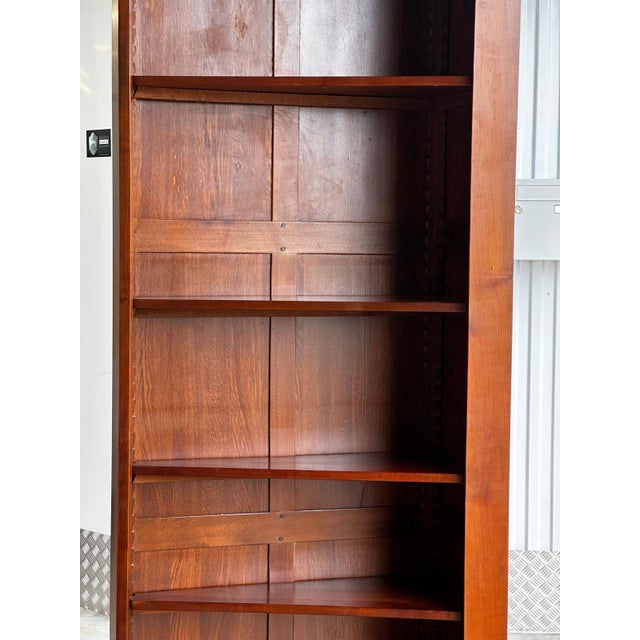 Corner Bookcase in Cherry Wood, 1920s For Sale - Image 9 of 18