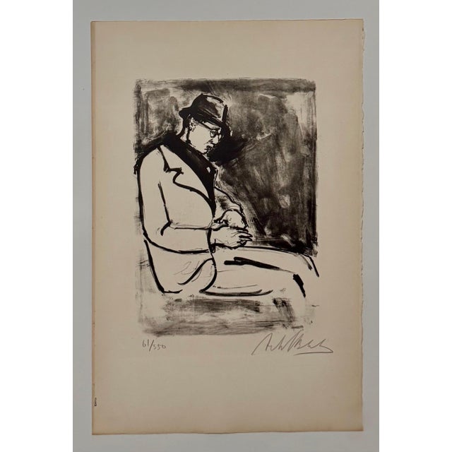 Arbit Blatas, Lithuanian French Artist Arbit Blatas Lithograph Pierre Bonnard School of Paris, 1962 For Sale - Image 4 of 6