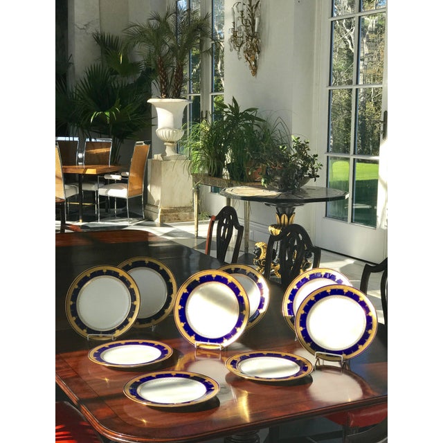 12 Cobalt Blue Dinner Plates Chairish