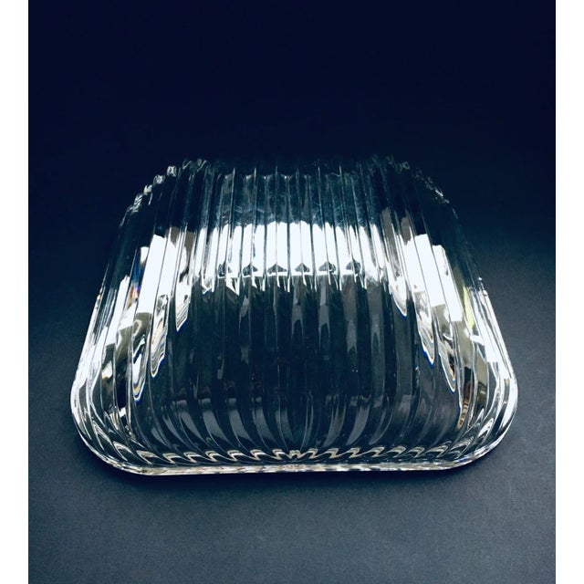 XL Mid-Century Czech Modern Crystal Art Glass Bowl, 1960s For Sale - Image 4 of 13