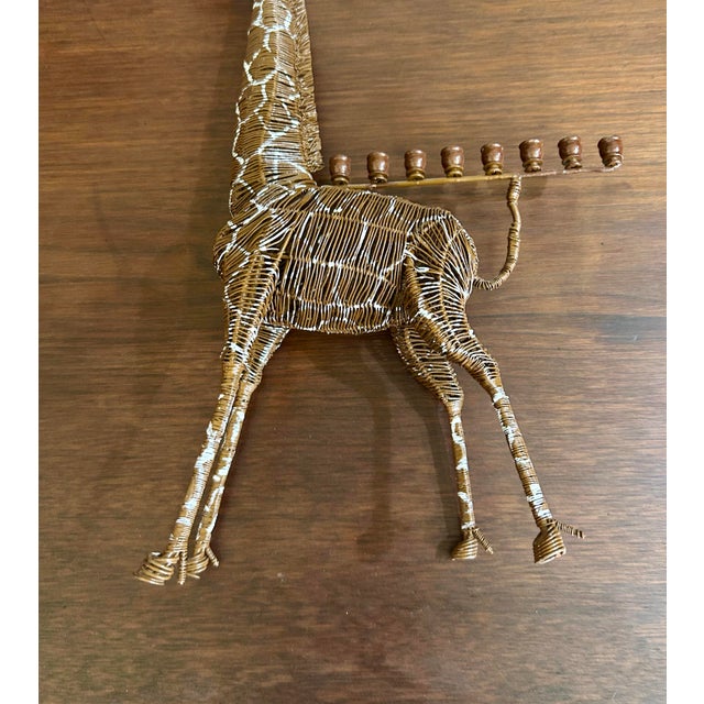 Woven, Wire Giraffe Menorah, Sculpture, Late 20th Century For Sale - Image 9 of 12