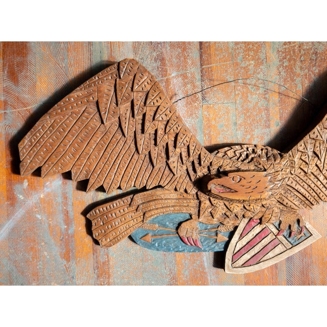 We are selling this cool Mid-Century folk art carving. This simple carving is inspired by the 19th century Patriotic...