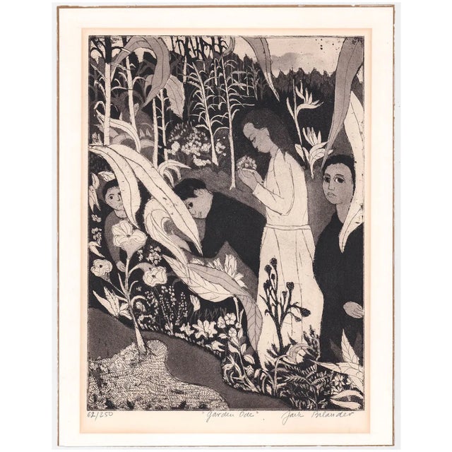 Jack Bilander (1919-2008) "Garden Ode" etching on paper; pencil signed, numbered 62 of 250. Sheet size: 16.5 x 12.5 inches...
