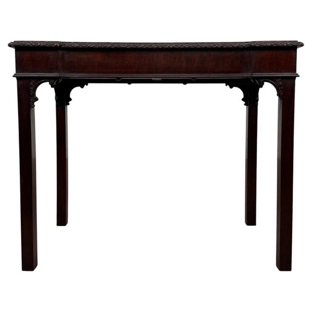 Gold Antique English Decorative Mahogany Side Table For Sale - Image 8 of 10
