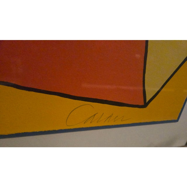 Printmaking Materials 1970s Alexander Calder Original Lithograph Signed Numbered Edition Framed #80/100 MCM For Sale - Image 7 of 7