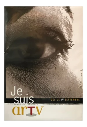 2001 Je Suis Artv, Black and White Poster