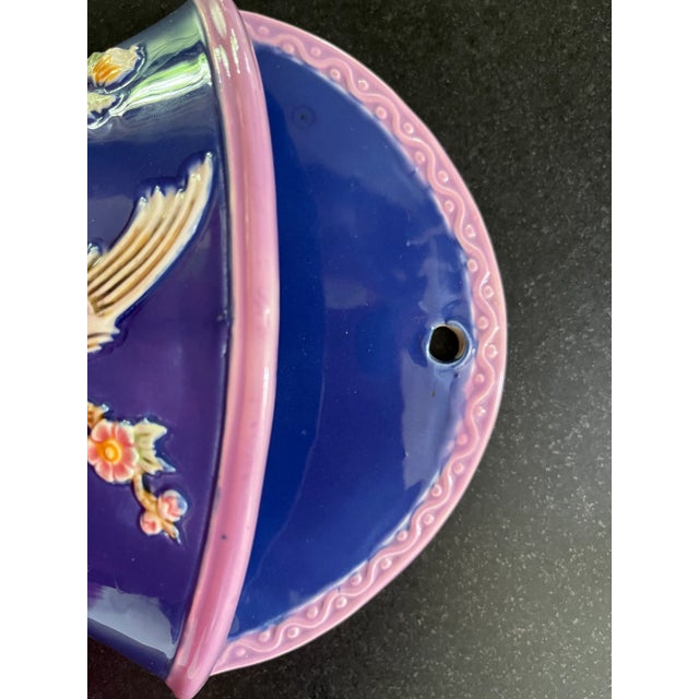 Traditional 1960s Majolica Wall Planter, Czechoslovakian For Sale - Image 3 of 6