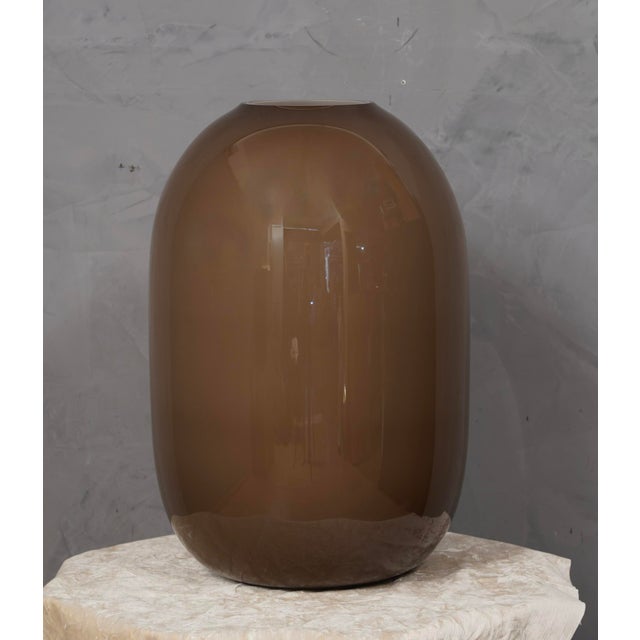 Murano Dove Gray and White Art Glass Vase, 1950s For Sale - Image 9 of 9