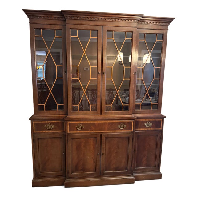 Mahogany Chippendale China Deck and Buffet For Sale