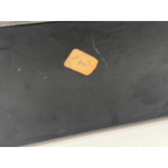 Late 19th Century Chinoiserie or Japanese Victorian Letter Holder or Wall Pocket Black Lacquer For Sale - Image 11 of 12