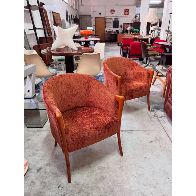 1950s Italian Armchairs from Giorgetti, Early 1950s, Set of 2 For Sale - Image 5 of 9