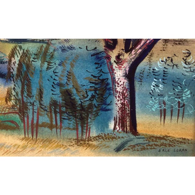 Impressionist 1944 California Scene by Erle Loran For Sale - Image 3 of 6