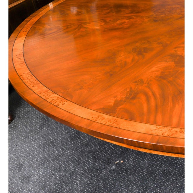 Vintage Flame Mahogany Dining Table and Chairs, Set of 11 For Sale - Image 4 of 18