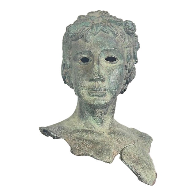 19th Century French Bronze Boy Head Sculpture in Louis XVI Style For Sale