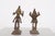 Pair of two brass statuettes depicting two horsemen, India, 19th century. The larger statuette measures 14 cm high x 6.5...