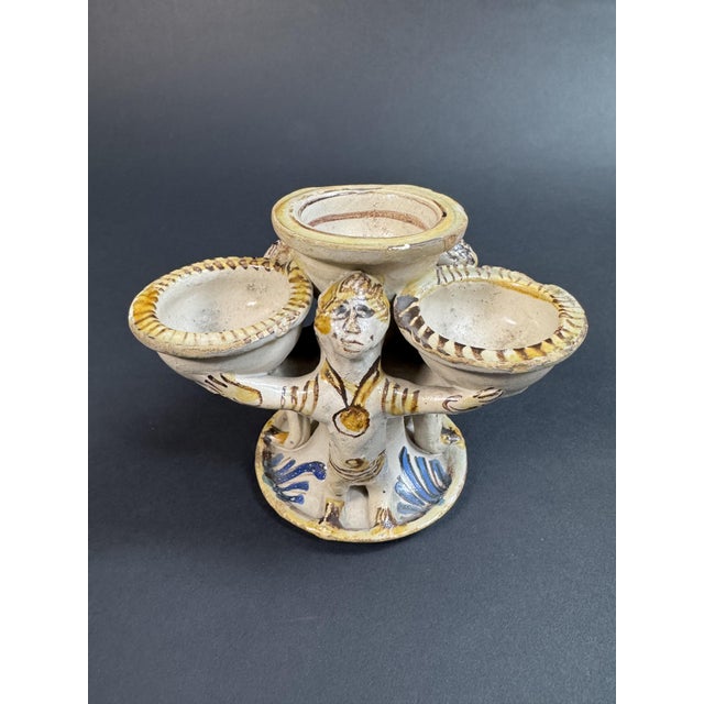 Laertina Majolica Salt Cellar, 1700s For Sale - Image 9 of 16