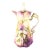 Late 18th Century Pink and Purple Reinhold Schlegelmilch Chocolate Pot With Flower Shaped Handle For Sale