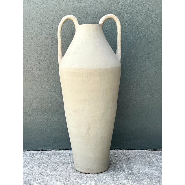 Mid-Century Modern Vintage Large Ceramic Amphora Vase For Sale - Image 3 of 12