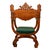 Antique Renaissance Revival Carved Walnut Green Man Savonarola Chair Circa 1890 For Sale In Portland, OR - Image 6 of 17