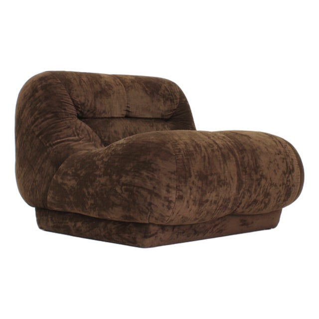 Vintage Italian Brown Armchair, 1970s For Sale
