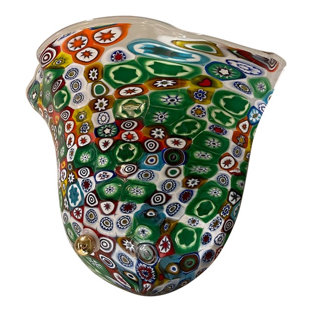 Murano Millefiori Glass Wall Sconce For Sale