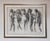 This charcoal drawing features a series of fluid, intertwined figures that explore the human form in dynamic poses. The...