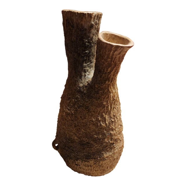 1960s Brutalist Sculptural Vase For Sale