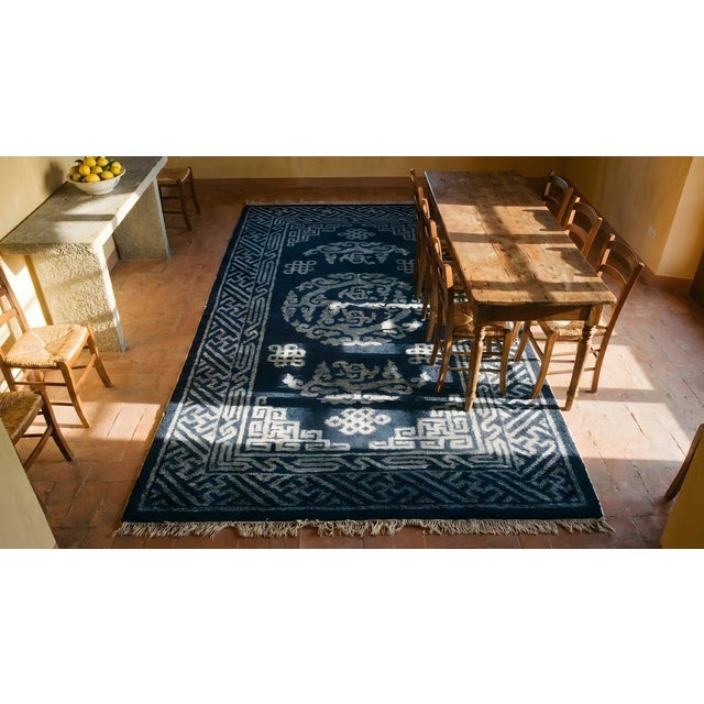 1920s Antique Chinese Bao Tou Rug For Sale - Image 5 of 7