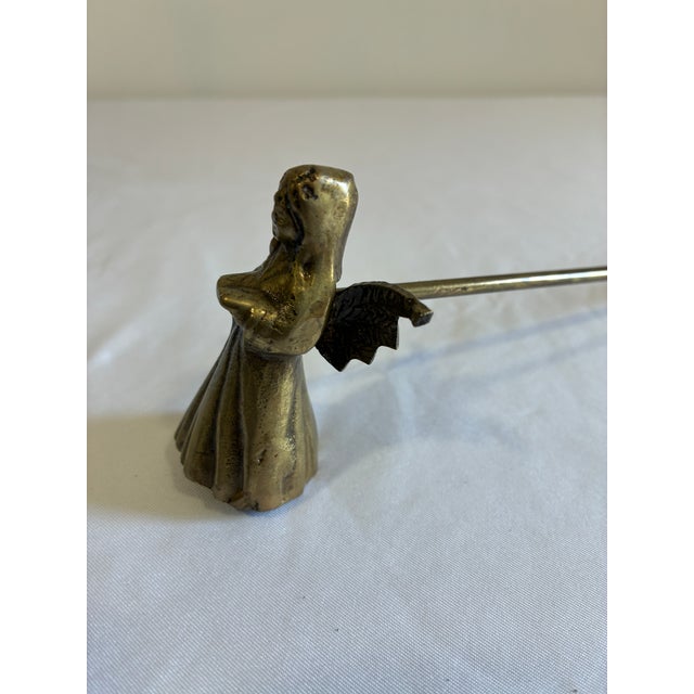 Mid 20th Century Vintage Brass Figural Angel Candle Snuffer For Sale - Image 5 of 8