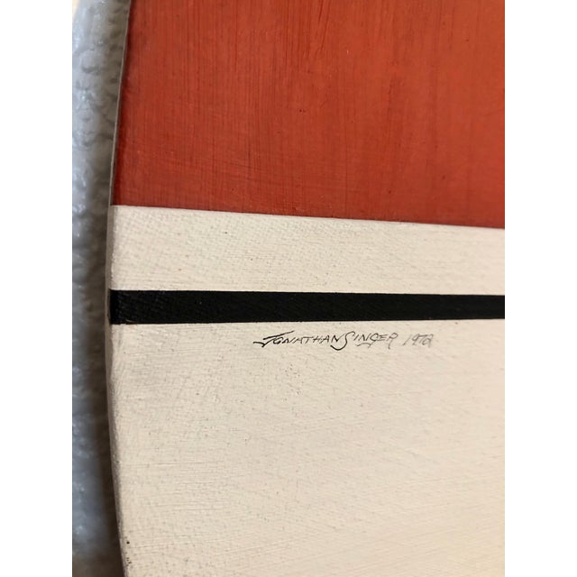 Johnathan Singer, 1972 Abstract Oil Painting Homage to Ilya Bolotowskiy Hard Edged Abstraction, 1972 For Sale In Miami - Image 6 of 8