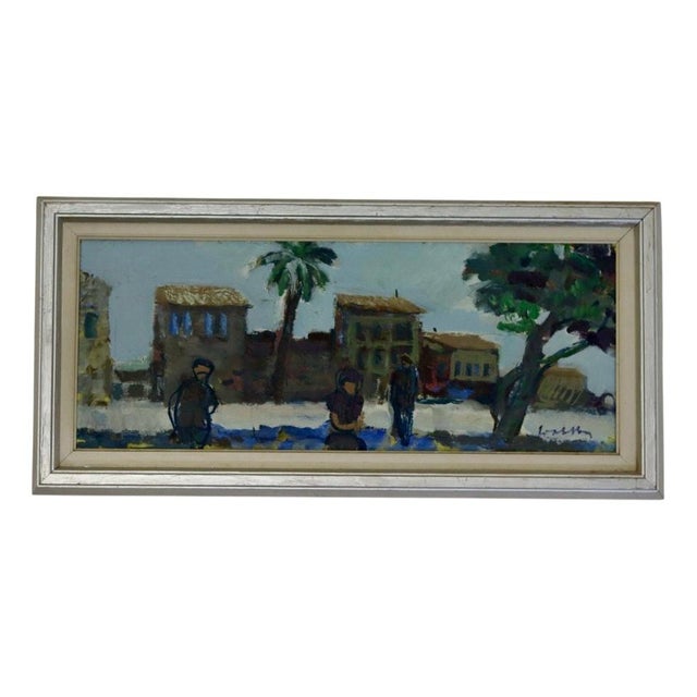 Bertil Wahlberg, Coastal Living, 1950s, Oil on Canvas, Framed For Sale - Image 7 of 7