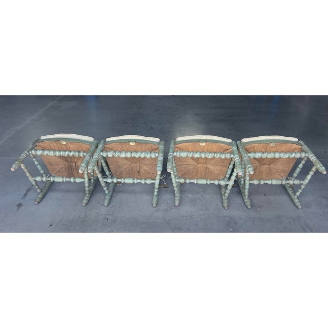 Charles Pollock for William Switzer English Spindle Back Dining Chairs | Set of 4 For Sale - Image 9 of 10