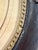 Antique Oval Deep Dark Wood Picture Frame Gold Floral Detail With Photo of a Girl 12x14” For Sale - Image 11 of 13