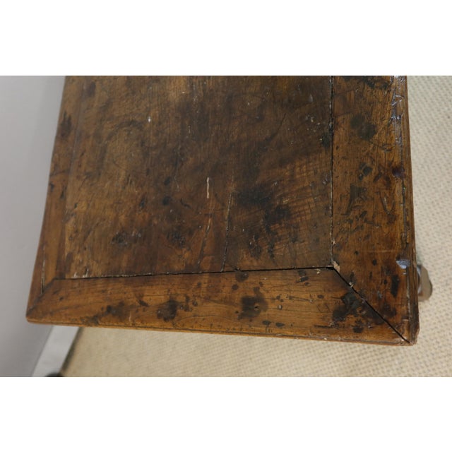 Oak Console Table with Walnut Top For Sale - Image 10 of 11