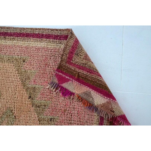 1950s Tribal Floral Handknotted Runner For Sale - Image 5 of 10