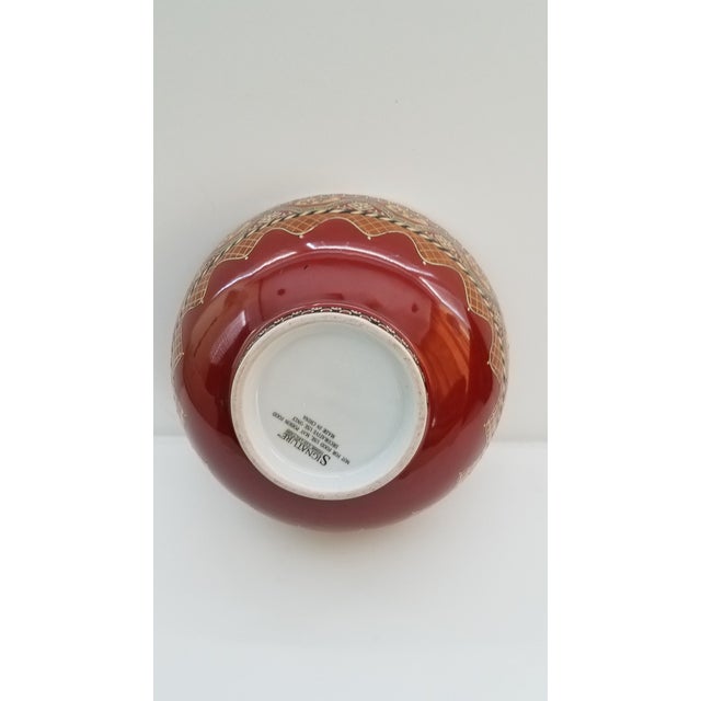 Chinoiserie Hand Painted Ceramic Decorative Elephant Bowl For Sale - Image 4 of 5